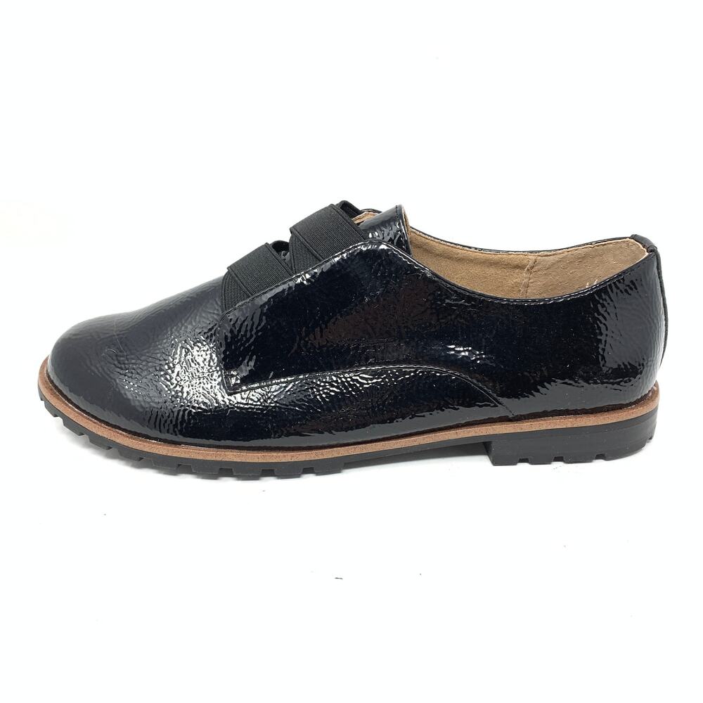 Me Too Women's Size 8M Gabby Round Toe Faux Leather Loafers Black